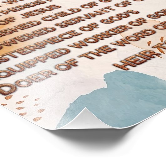 Boho Biblical Affirmation Acrostic w_Scripture 3 Fotodruck (Ecke)