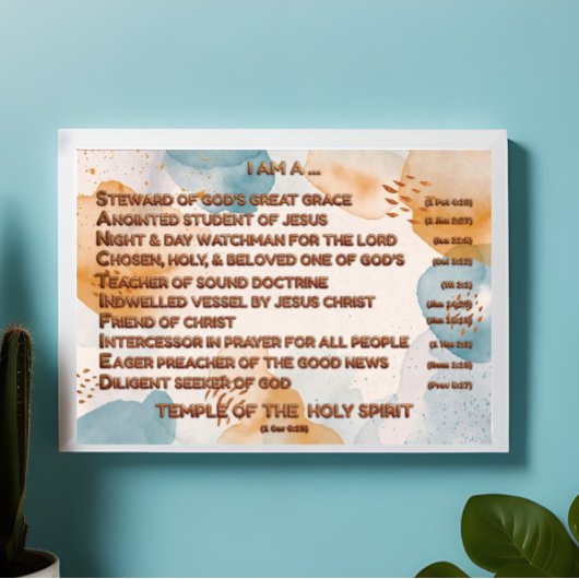 Boho Biblical Affirmation Acrostic w_Scripture 4 Fotodruck