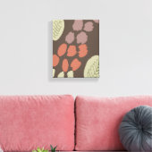 Boho Bio Botanische Giraffe Doodles Leinwanddruck (Insitu (Wohnzimmer))