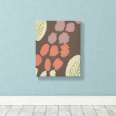 Boho Bio Botanische Giraffe Doodles Leinwanddruck (Insitu (Holzboden))