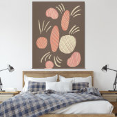 Boho Bio Stone Boulders Collage Leinwanddruck (Insitu (Schlafzimmer))