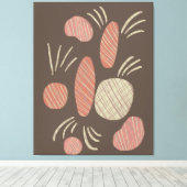 Boho Bio Stone Boulders Collage Leinwanddruck (Insitu (Holzboden))
