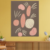 Boho Bio Stone Boulders Collage Leinwanddruck (Insitu (Wohnzimmer))