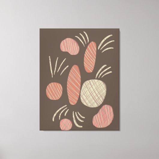 Boho Bio Stone Boulders Collage Leinwanddruck (Vorderseite)