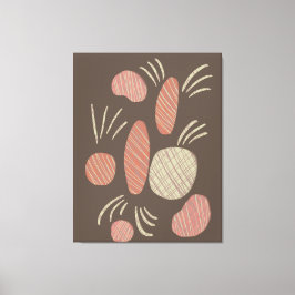 Boho Bio Stone Boulders Collage Leinwanddruck