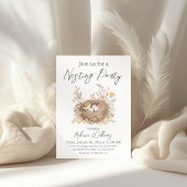 Boho Bird Feather Your Nest Baby Shower Einladung