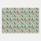 Boho Birds on Branches Botanical Geschenkpapier Set (Vorderseite 2)
