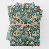 Boho Birds on Branches Botanical Geschenkpapier Set (Beispiel)