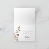 Boho Birthday Dankeschön Karte (Innenseite)