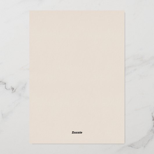 Boho Birthday Foil Einladung (Rückseite)