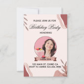 Boho Birthday Invite Einladung (Vorderseite)