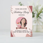 Boho Birthday Invite Einladung (Stehend Vorderseite)