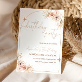 Boho Birthday Invite Pampas Grass Birthday Card Einladung