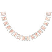 Boho Birthday Magic Light Coral Wimpelkette (Alle)