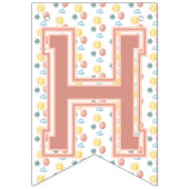 Boho Birthday Magic Light Coral Wimpelkette (Zweite Fahne)