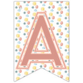 Boho Birthday Magic Light Coral Wimpelkette (Dritte Fahne)