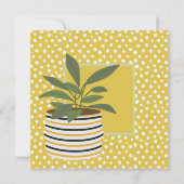 Boho Birthday Pflanze Dots Gold Sage Green (Rückseite)