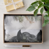Boho Black and White Floral Horse Seidenpapier (Geschenk)
