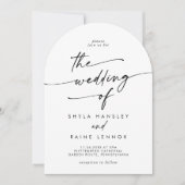 Boho Black and White Foto QR Codeliste Einladung (Vorderseite)