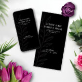 Boho Black and White Vintag Botanical Wedding