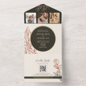 Boho Black and White Wedding All In One Einladung (Innen Boden)