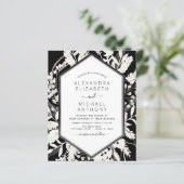 Boho Black Beige Botanische Hochzeit (Stehend Vorderseite)