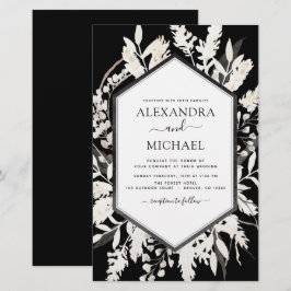 Boho Black Beige Botanische Hochzeit