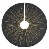 Boho Black Burst Polyester Tree Skirt Polyester Weihnachtsbaumdecke (Vorderseite)