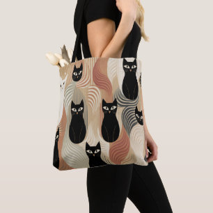 Boho black Cat halloween Tasche