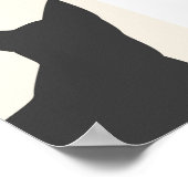 Boho Black Cat Silhouette Summer Print Poster (Ecke)