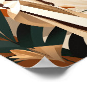 Boho Black Girl Boss Frau Faceless Wall Art Deco Poster (Ecke)