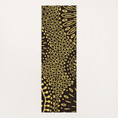 Boho Black Gold Ethnic Floral Yoga Mat Yogamatte (Rückseite)