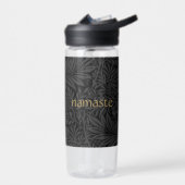 Boho Black Gray Botanical Trinkflasche (Links)