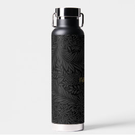 Boho Black Gray Botanical Trinkflasche