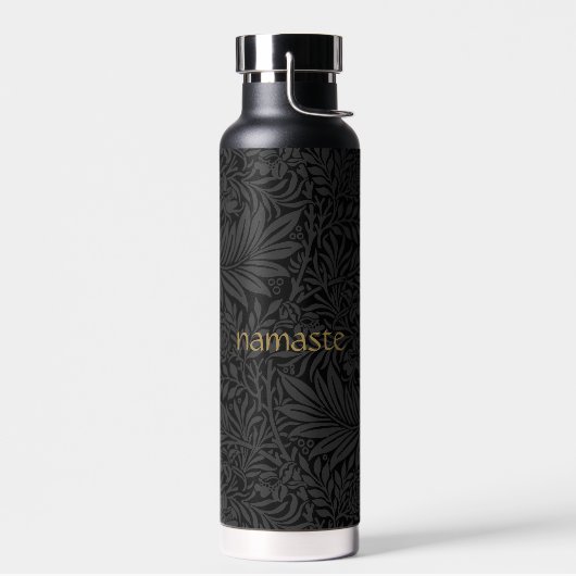 Boho Black Gray Botanical Trinkflasche (Links)