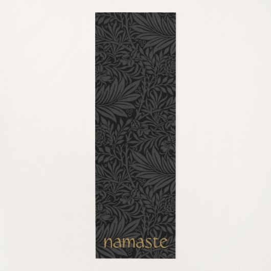 Boho Black Gray Botanical Yogamatte (Vorderseite)