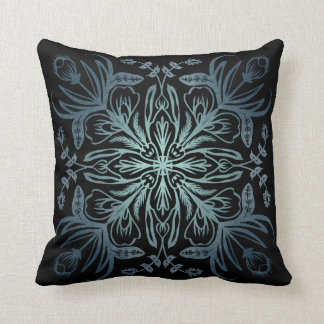 Boho Black Indigo Türkis Throw Kissen