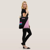 Boho Black Stripes Classy Trendy Girly Tasche (Am Model)