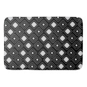 Boho Black Tribal Geometric Aztec Pattern Badematte (Vorderseite)