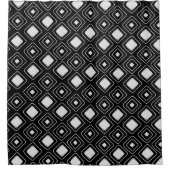 Boho Black Tribal Geometric Aztec Pattern Duschvorhang (Vorderseite)