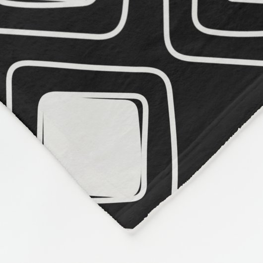 Boho Black Tribal Geometric Aztec Pattern Fleecedecke (Ecke)