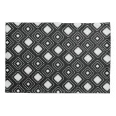 Boho Black Tribal Geometric Aztec Pattern Kissenbezug (Rückseite)