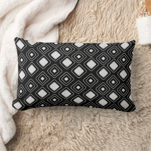 Boho Black Tribal Geometric Aztec Pattern Lendenkissen