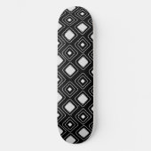 Boho Black Tribal Geometric Aztec Pattern Skateboard (Vorderseite)