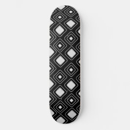 Boho Black Tribal Geometric Aztec Pattern Skateboard