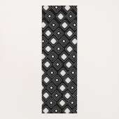 Boho Black Tribal Geometric Aztec Pattern Yogamatte (Rückseite)