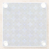 Boho Black und Blue Diamond Muster Glasuntersetzer (Rückseite)