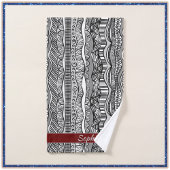 Boho Black und White Ethnic Badhandtuch Set