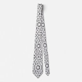 Boho Black und White Krawatte (Vorderseite)