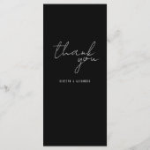 Boho Black Vintag Botanical Menükarte (Rückseite)